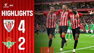 RESUMEN  Athletic Club 42 Real Betis  LaLiga EA Sports 202324 MD3 [upl. by Eneja]