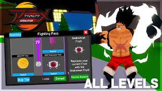 ALL LEVELS UNLOCKED IN NEW FIGHTING PASS SEASON 1 IN ANIME FIGHTING SIMULATOR ROBLOX [upl. by Innavoig]