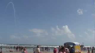 Snowbirds of Canada fly Canadair CT114 Tutors at Wings and Waves Air Show Daytona Beach FL USA [upl. by Ennagrom558]