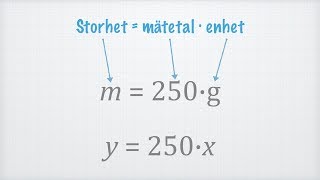 Storhet enhet och mätetal [upl. by Gibbeon222]