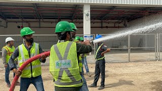 Fire 🔥 mock Drill at site Fire hydrant training  Fire drill  Fire Extinguisher training [upl. by Aman]