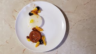 Plating Banana Bread and Coconut Panna Cotta  Plated Dessert  Plating Practice [upl. by Acirederf842]