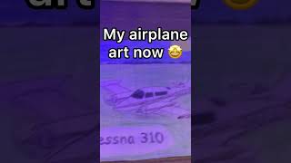 My airplane art  Then Vs Now  art airplane video [upl. by Ennylhsa]