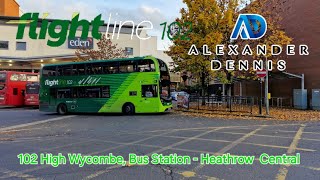 Flightline 102  Heathrow Airport  High Wycombe Bus Station [upl. by Eatnahs]