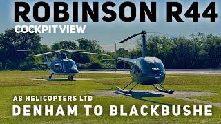 R44 Helicopter Flight  Denham to Blackbushe [upl. by Ronnoc220]