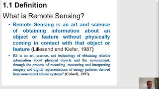 Lecture 1 Basic Concepts of Remote Sensing [upl. by Rehpotsirhcnhoj545]