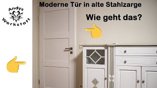 Wie geht das Moderne Türen MDF CPL in alte Stahlzargen einbauen [upl. by Pavlov]