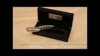 Laguiole En Aubrac Corkscrew  Light Horn Video  Wineware [upl. by Werd]