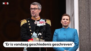 Frederik X nu koning van Denemarken koningin Margrethe afgetreden [upl. by Juliana]