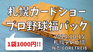 【福袋】BOX開封よりも満足度高 札幌カードショー CORETRE プロ野球 福パック【開封動画】 [upl. by Klump]