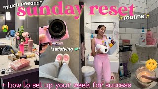 SUNDAY RESET ROUTINE 💐 how to set yourself up for a successful  productive week  alyssa howard [upl. by Nire]