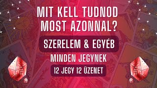 ✨Mit kell tudnod MOST AZONNAL ✨ szerelem amp egyéb minden jegynek✨ Tarot kártya  jelenlegi energia ✨ [upl. by Yob]