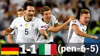 Germany 16 Italy 15 Euro 2016  Extended Higlights and goals penalty shootout [upl. by Atiuqad]