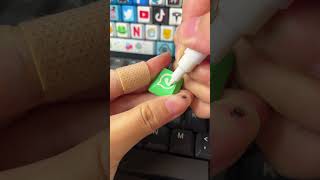 Drawing WhatsApp on the keyboard shorts diy art keyboard tiktok trending whatsapp artwork [upl. by Rani]