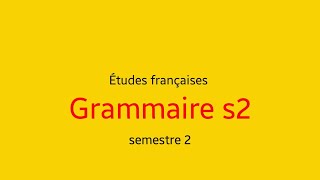 La grammaire S2 Épisode 1 [upl. by Nithsa]