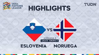 HIGHLIGHTS  Eslovenia vs Noruega  UEFA Nations League 2024  TUDN [upl. by Chae977]