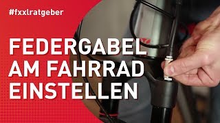 Federgabel am Fahrrad einstellen [upl. by Schilt]