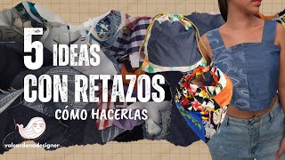 5 IDEAS PARA HACER CON RETAZOS  COMO HACER PRODUCTOS CON RETAZOS [upl. by Jacenta]