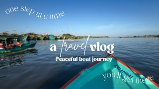 4K walking tour A Peaceful Boat Journey Relaxing Ocean Views and Sounds in Pondicherry harbour 💛 [upl. by Brindell]