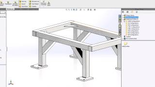 SOLIDWORKS  New in 2014 Weldment Profiles Configurations [upl. by Dante]