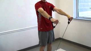 How to do a Resistance Band Front Raise with Bolingbrook Personal Trainer John Chase [upl. by Hafeetal39]