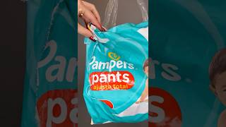 FRALDA PAMPERS PANTS AJUSTE TOTAL maternidade shortvideo fraldas pampers [upl. by Amisoc]