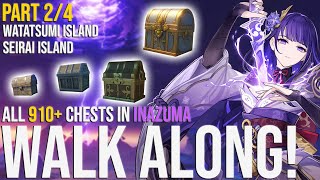 GUIDE TO ALL 910 CHESTS IN INAZUMA PART 24 WATATSUMI ISLAND SEIRAI ISLAND [upl. by Attenwahs]