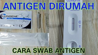 CARA SWAB ANTIGEN MANDIRI DIRUMAH  MERK LUNGENE RAPID TEST [upl. by Bunde62]