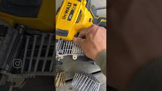 Nail length for vinyl siding using the Dewalt cordless roofing nailer DCN45RN with siding spacer [upl. by Constancia897]