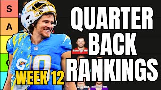 Top 18 Quarterback Rankings For Week 12 Fantasy Football [upl. by Hyacinthie]