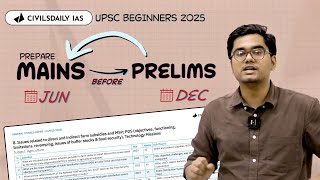 Road 🛣️ to LBSNAA starts with Mains Prep📝  UPSC Beginners Strategy 2025  Prepare Mains before Pre [upl. by Nesilla]