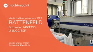 BATTENFELD Ecopower 2401330 UNILOG BSP Injection molding machine up to 250 T  BATTENFELD Machines [upl. by Hillyer688]