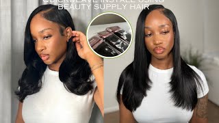 Side Part Quick Weave with Beauty Supply Hair  Vivace Hair [upl. by Ledah]