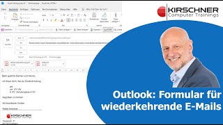 Outlook EMailVersand Zeitsparende Vorlagen für wiederkehrende EMails [upl. by Anivid]