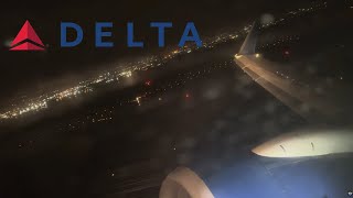 Full Startup Taxi and Takeoff on a Rainy Night at New York JFK on a Delta Air Lines Boeing 737900 [upl. by Frida726]