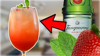 Como Fazer Drink Gin Tônica de Morango e Energético Red Bull [upl. by Lertnek]