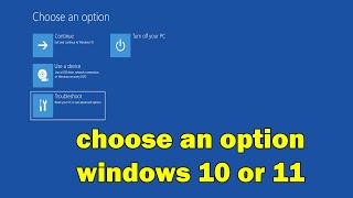 Fix Blue Screen Choose an Option in Windows 1011 – StepbyStep Guide [upl. by Lissy]