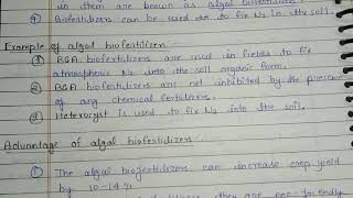 Algal biofertilizer MSc and bsc botany notes phycology [upl. by Jacky2]