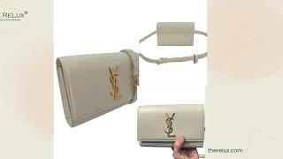 YVES Saint Laurent YSL Monogram Kate Belt Bag Blanc  The Relux [upl. by Daus]