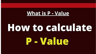 What is P  Value  How to calculate P  Value  PValue in Statistical Hypothesis Tests  Example [upl. by Akined]