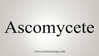 How To Say Ascomycete [upl. by Dmitri152]