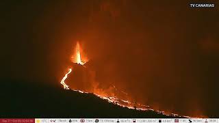 Day 21 Early Morning La Palma Volcano 2 hours of footage from October 9 2021 [upl. by Ottavia]