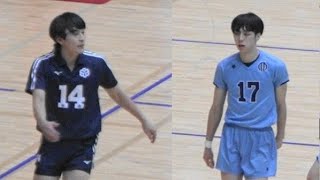 東山対決 花村和哉 vs 吉村颯太 順天堂大学vs日本体育大学大学 第4セット ハイライト 全日本インカレ2023 男子バレーボール 準決勝 Japan volleyball [upl. by Nahsyar]