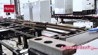 ACME 3 Chuck Tube Laser Machine LT12025GA cut angle steel flat bar CNC laser cutter in Canada [upl. by Martijn958]