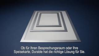 Für einfaches Rahmen gibt es den selbstklebenden Magnetrahmen Duraframe [upl. by Ardnoyek]