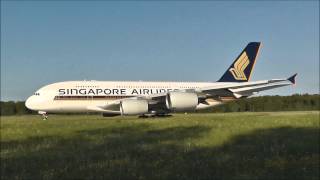 Singapore Airlines Flug SQ346 A380 landet in Zürich [upl. by Bajaj64]