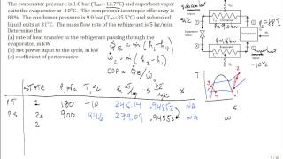 Calc refrigeration 180kPa 900kPa eff Excel [upl. by Urbannal]