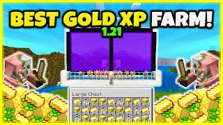 BEST GOLD AND XP FARM EVER VERY FAST In Minecraft Bedrock 121 [upl. by Nagiem]