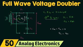 Voltage Multiplier Circuits Full Wave Voltage Doubler [upl. by Oiciruam594]