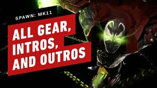 Mortal Kombat 11  Spawn DLC  All Gear Intros and Outros [upl. by Mack]